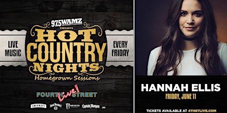 Hot Country Nights: Hannah Ellis presented by 97.5 WAMZ primary image