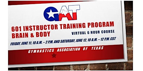 Imagen principal de VIRTUAL GAT 601 Instructor Training Program Brain & Body