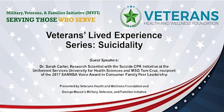 MVFI/VHWF Veterans’ Lived Experience Series:  Suicidality & The Family primary image