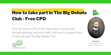 How to take part in The Big Debate Club - Free CPD primary image