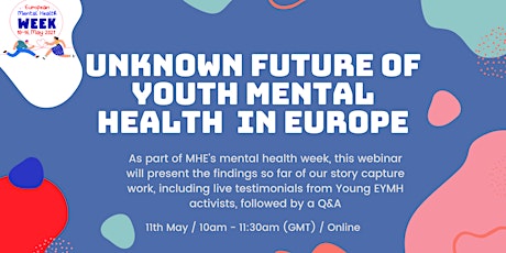 Unknown Future of Youth Mental Health - results so far primary image
