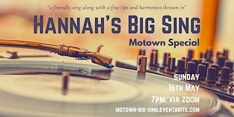 Hannah's Big Sing - Motown Special primary image