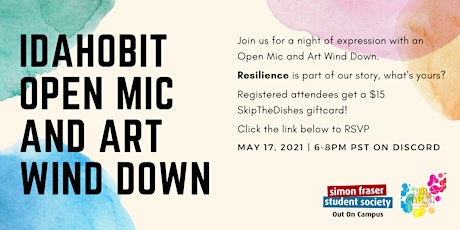 IDAHOBIT Open Mic and Art Wind-Down primary image