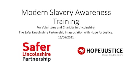 Free Modern Slavery Awareness Training for Charities & Community Groups primary image