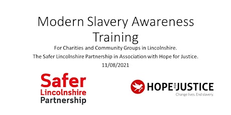 Free Modern Slavery Awareness Training for Charities & Community Groups primary image