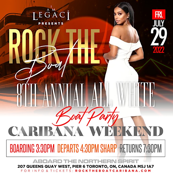 ROCK THE BOAT  •  8th ANNUAL ALL WHITE BOAT PARTY  •  TORONTO CARIBANA 2022 image