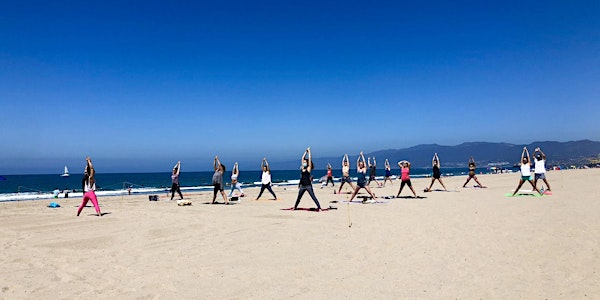 Beach Yoga on Santa Monica Beach