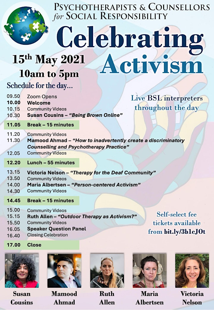 Celebrating Activism:Psychotherapists&Counsellors for Social Responsibility image