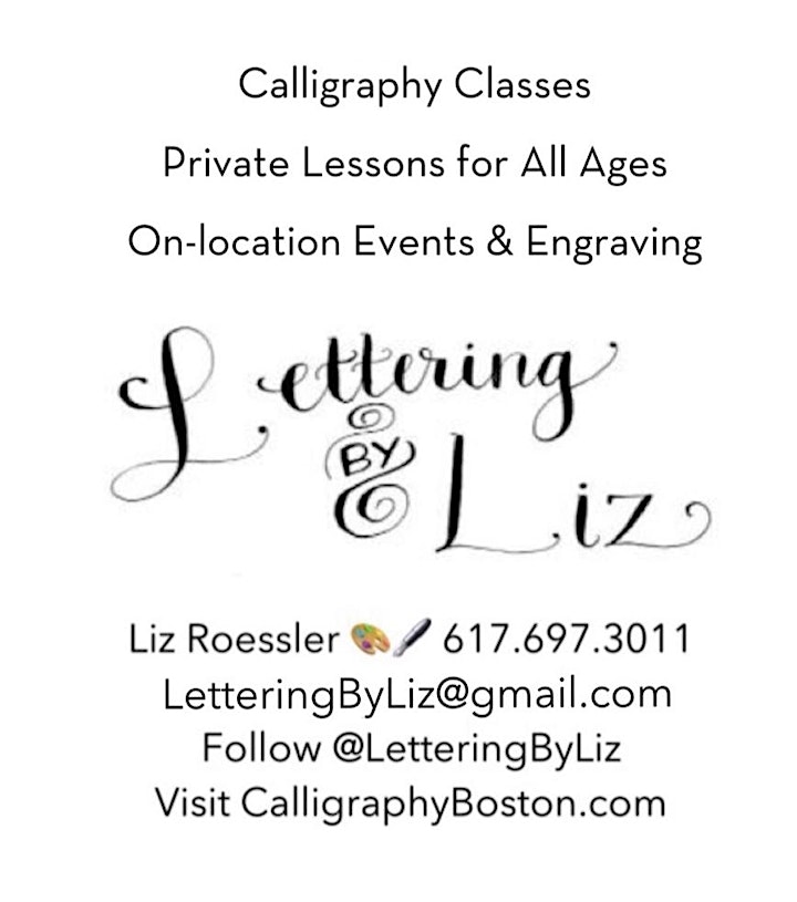 Portsmouth NH | Calligraphy Class for Beginners with Lettering By Liz image
