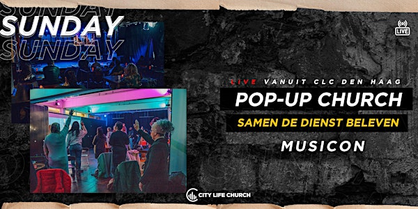 Pop-Up Church Musicon hoofdingang - zo. 23 mei