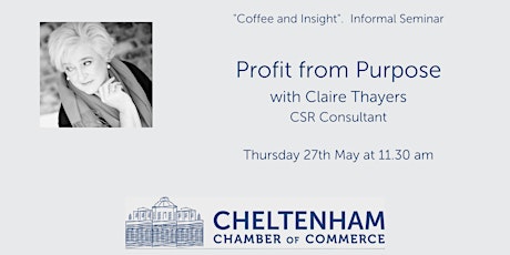 Profit from Purpose with CSR Expert, Claire Thayers primary image
