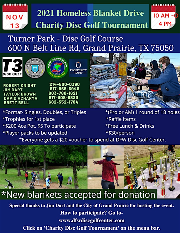 Homeless Blanket Drive Charity Disc Golf Tournament image