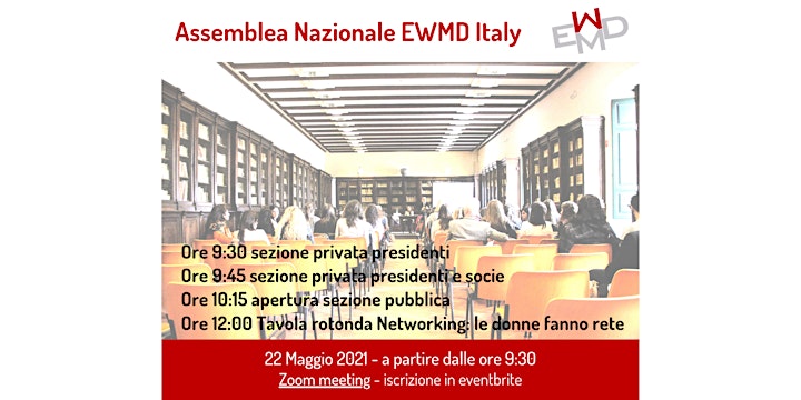 Immagine Assemblea Nazionale EWMD Italia Parte Pubblica - 22 maggio 2021 ore 10:10