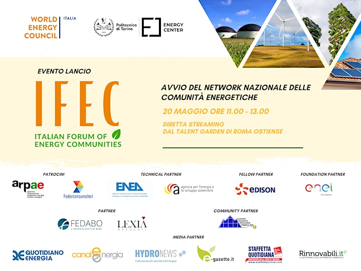Immagine Evento lancio IFEC -  Italian Forum of Energy Communities