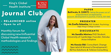 KIng's Global Health Institute: Journal Club primary image