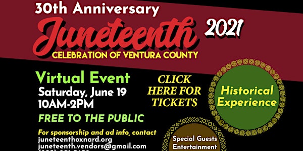 30th Anniversary Juneteenth Celebration presented JCVC