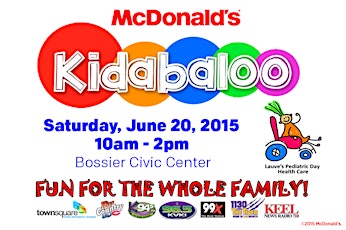 McDonald's is bringing you Kidabaloo presented by Lauve's Pediatric Day Health Care & Townsquare Media