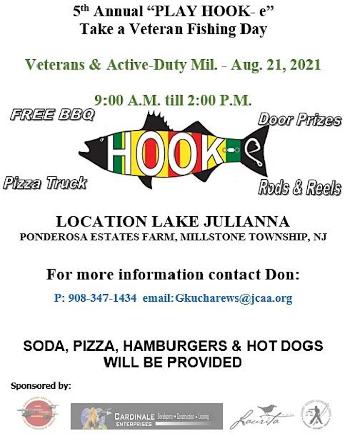 
		Join us for the 5th Annual "Play Hook-e" Take a Veteran Fishing Day - Free image
