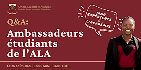 Q&A: avec les Ambassadeurs étudiants  de l'ALA primary image