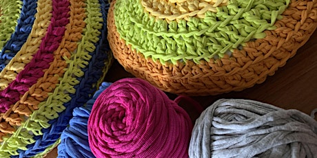 Giant Crochet Cushion using T-Shirt Yarn primary image