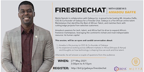 Fireside Chat with Amadou Daffe, CEO & Co-founder of Gebeya