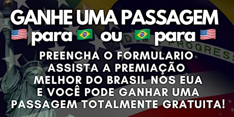 Apply for a BR>USA or USA>Brazil ticket, totally free! primary image