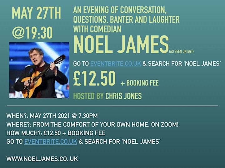 A NIGHT OF CONVERSATION & LAUGHTER WITH COMEDIAN NOEL JAMES image