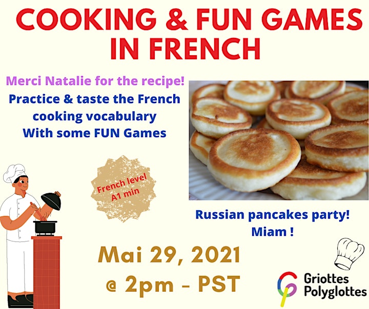Improv Cooking  Party for French Learners image