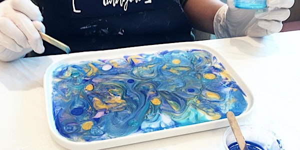 Resin Art Platter Workshop with Room To Imagine