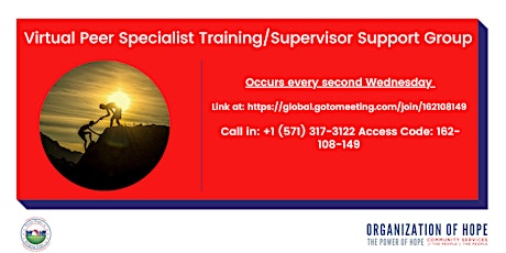 Virtual Peer Specialist Training/Supervisor Support Group tickets