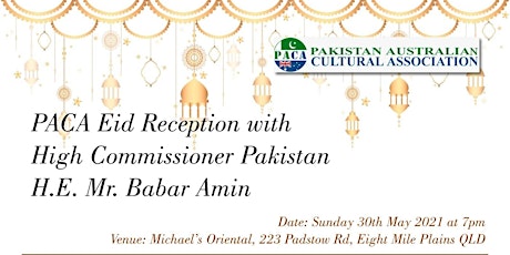 Primaire afbeelding van PACA Eid Reception with High Commissioner Pakistan