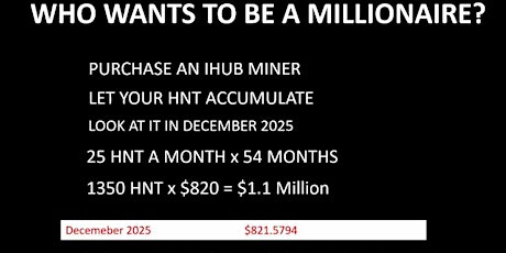 FREE Webinar:  You Can Be A Millionaire With HNT  Miner. The Secret Is Here tickets