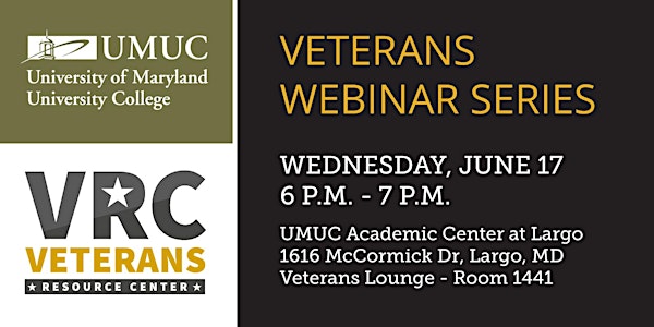 UMUC's Veterans Webinar Series - Managing Your Success