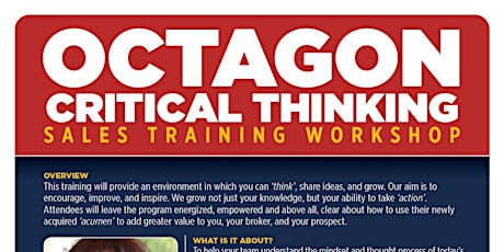 Critical Octagon Thinking (Sales Training)- Hyland Academy Afternoon Option primary image