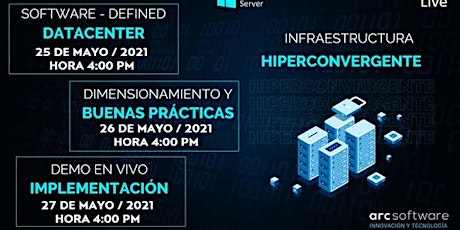 Imagem principal do evento Infraestructura Hiperconvergente, Windows Server. 25,26,27 de Mayo.