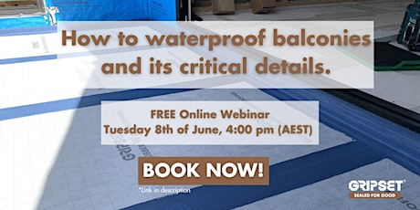 How To Waterproof Balconies And Its Critical Details - FREE WEBINAR primary image
