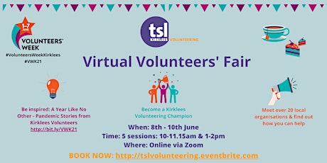 Primaire afbeelding van Kirklees Virtual Volunteers Fair