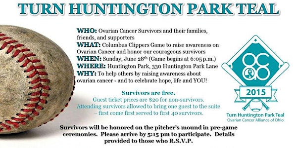 Turn Huntington Park Teal with the Ovarian Cancer Alliance of Ohio