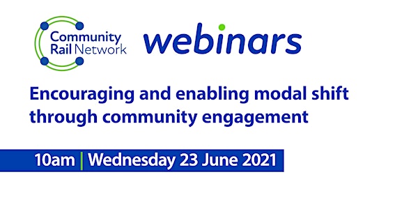Webinar 'Encouraging and enabling modal shift through community engagement'