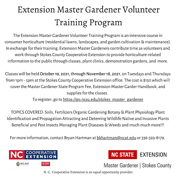 Become an Extension Master Gardener Volunteer – Stokes County image