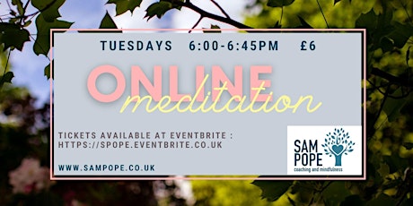 Online mindfulness meditation group primary image