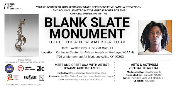 BLANK SLATE MONUMENT: HOPE FOR A NEW AMERICA TOUR