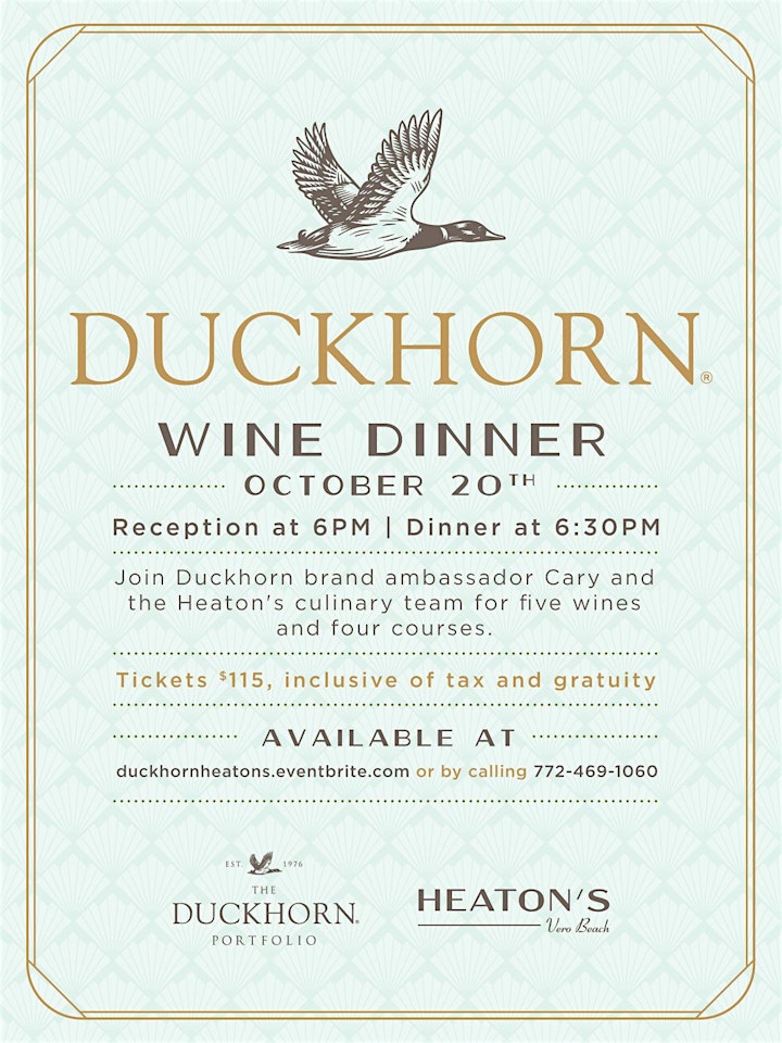 
		Duckhorn Wine Dinner at Heaton's Vero Beach! image
