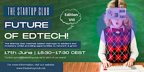 Hauptbild für "Future of EdTech VIII - Online Pitch Night"