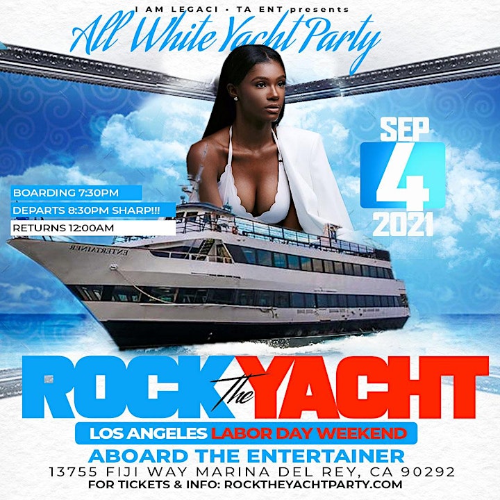 
		ROCK THE YACHT LOS ANGELES 2021 LABOR DAY WEEKEND  ALL WHITE YACHT PARTY image
