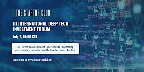 Hauptbild für III International Deep Tech Investment Forum