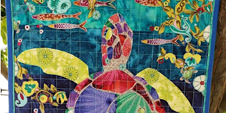 Tiny 'Sea Turtle' Laura Heine Fabric Collage Class primary image