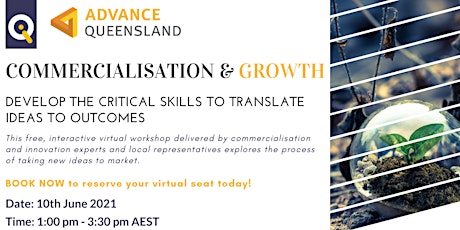 Innovate Queensland's Commercialisation & Growth Virtual  Workshop primary image