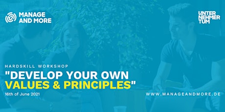 "Develop your own values & principles” - Principled Entrepreneurship