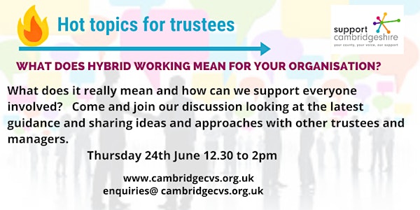 Hot topics for trustees: Hybrid working for your organisation